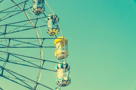 Ferris wheel - vintage filter effectの写真素材