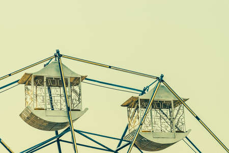 Ferris wheel - vintage filter effectの写真素材