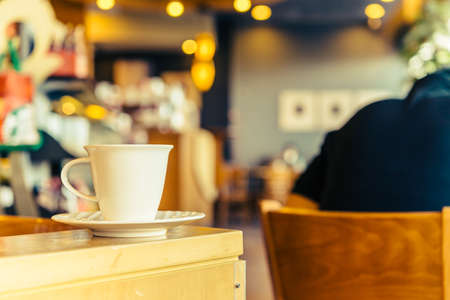 Coffee mug in coffee shop - Vintage effect style picturesの写真素材