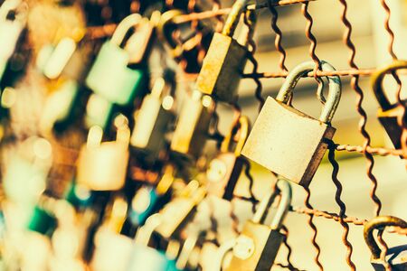 key padlocks - vintage effect filter