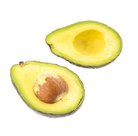 Avocado fruits isolated on white background