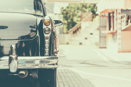 Headlight lamp vintage classic car - vintage effect style pictureの写真素材