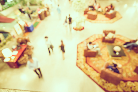 Abstract blur meeting room background - vintage effectの写真素材
