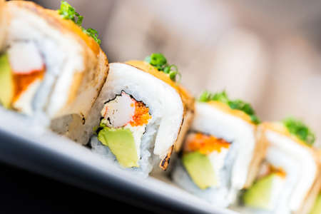 Sushi roll healthy food - japanese food styleの写真素材