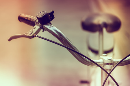 Soft focus on Vintage bicycle - vintage effect and light leak effectの写真素材