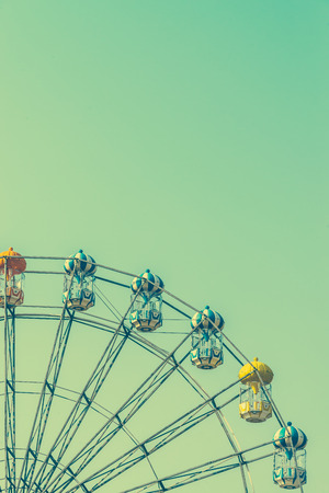 Ferris wheel - vintage filter effectの写真素材