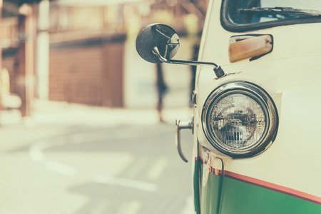 Headlight lamp vintage classic car - vintage effect style picturesの写真素材