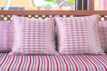Soft focus on Sofa pillow - vintage filter effect processingの写真素材