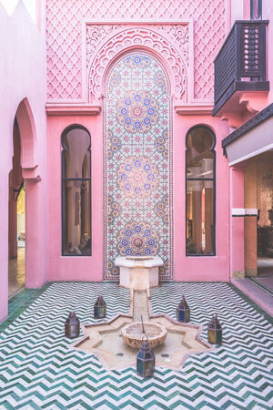 Morocco architectures - soft vintage film style processingの写真素材
