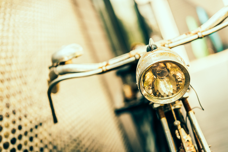 Old antique vintage bicycle - vintage effect style pictures , selective focus pointの写真素材