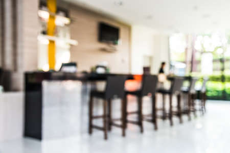 Abstract hotel lobby blur backgroundの写真素材