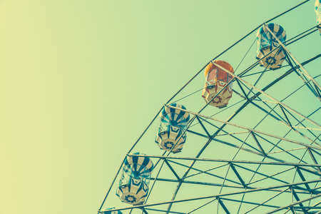 Ferris wheel - vintage filter effectの写真素材