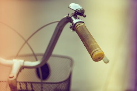 Soft focus on Vintage bicycle - vintage effect and light leak effectの写真素材