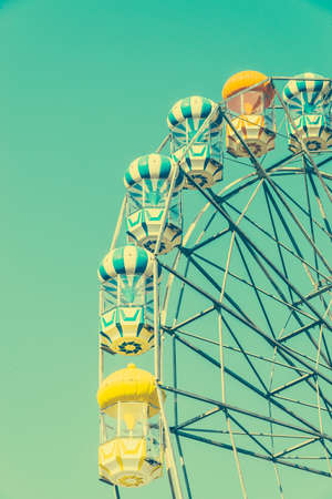 Ferris wheel - vintage filter effectの写真素材