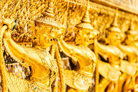 Statue in Wat Phra Kaew at Bangkok Thailandの写真素材