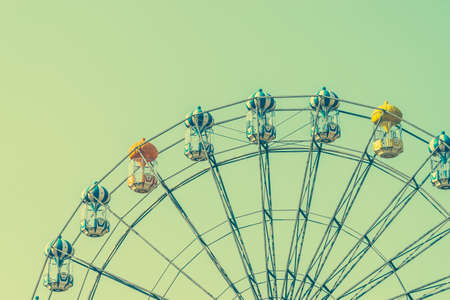 Ferris wheel - vintage filter effectの写真素材