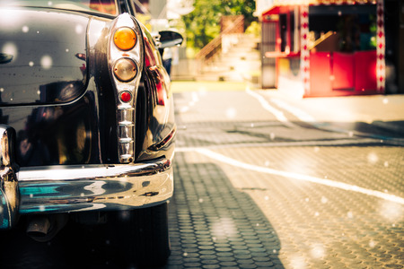 Vintage light lamp carの写真素材