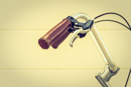 Vintage bicycle - selective focus , processing vintage effect and sunflare filterの写真素材