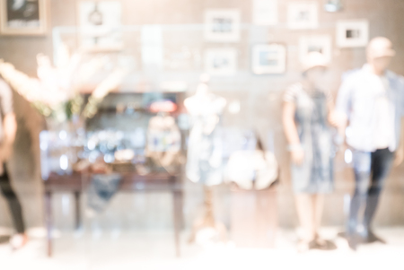 Abstract blur shopping mall backgroundの写真素材