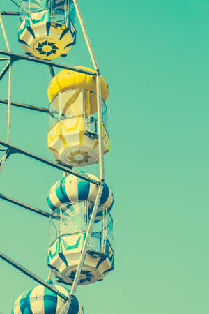 Ferris wheel - vintage filter effectの写真素材