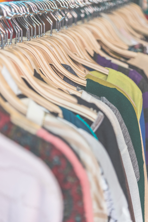Soft focus on Clothes retail in shop - vintage soft effect filterの写真素材