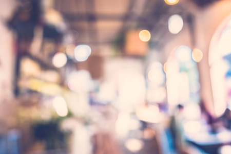 Abstract blur shopping mall background - vintage filter