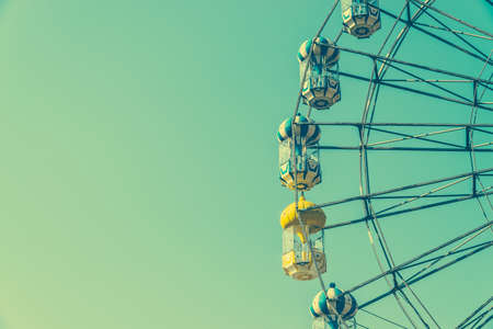 Ferris wheel - vintage filter effectの写真素材