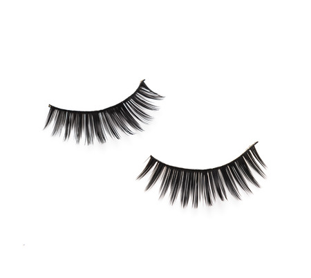 eyelashes isolated on whiteの写真素材