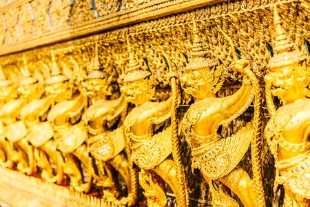 Statue in Wat Phra Kaew at Bangkok Thailandの写真素材