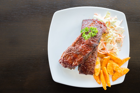 Bbq ribs meat steak - soft focusの写真素材
