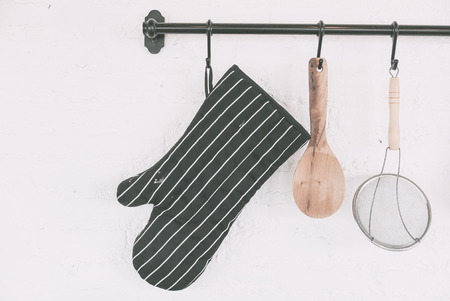 Kitchen object set on wall - effect filterの写真素材