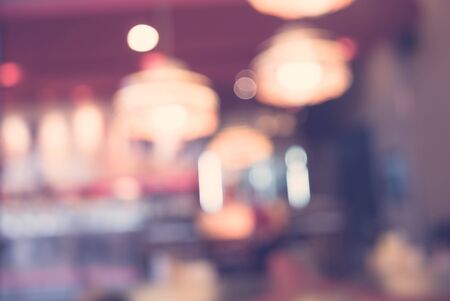 Abstract blur coffee shop - vintage filterの写真素材