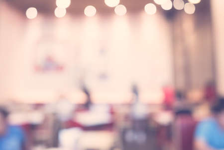 Abstract blur coffee shop - vintage filter