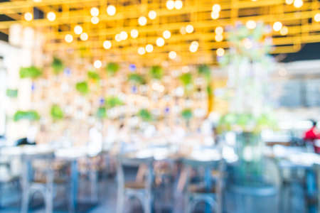 Abstract blur coffee shop backgroundの写真素材