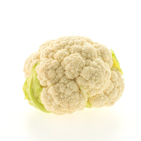 Cauliflowers vegetable isolated on white backgroundの写真素材