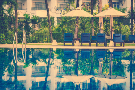 Bed pool - vintage filter effectの写真素材