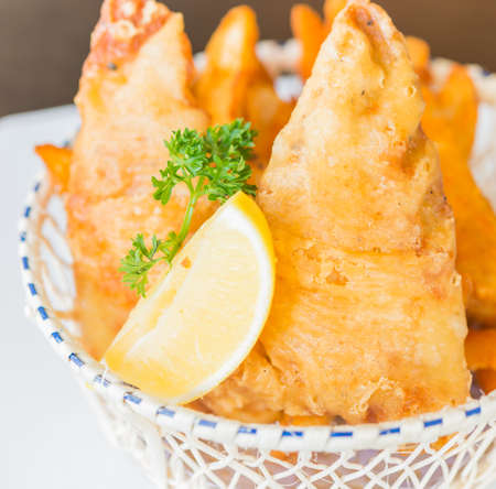 Fish and chipsの写真素材