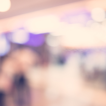 Abstract blur shopping mall background - vintage filter