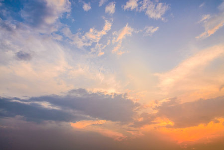 Clouds twilight times backgroundの写真素材