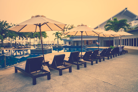 Bed pool - vintage filter effectのeditorial素材