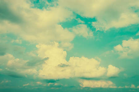 Vintage sun and cloud background - vintage filterの写真素材