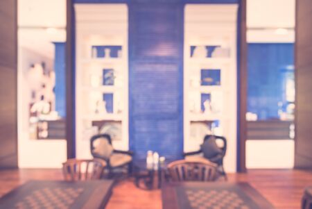 Abstract blur coffee shop - vintage filterの写真素材