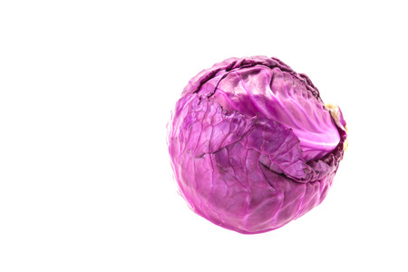 Cabbage isolated on whiteの写真素材