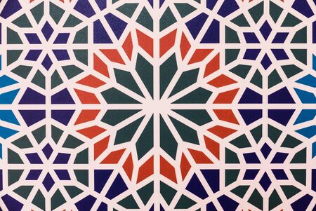 Morocco tiles background texturesの写真素材
