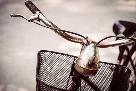 Old vintage bicycle - vintage filter effect and selective focus pointの写真素材