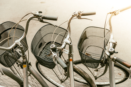 Selective focus on Vintage bicycle - vintage filter