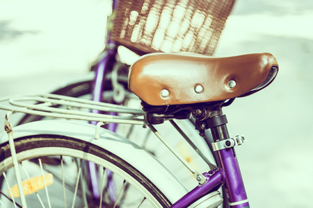 Old vintage bicycle - vintage filter effect and selective focus pointの写真素材