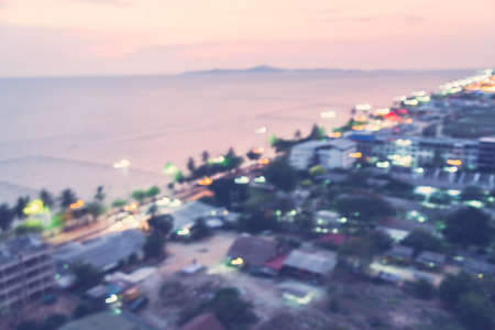 Bokeh city light - vintage filter effectの写真素材