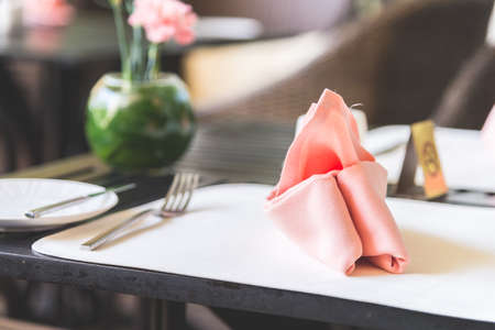 Table set for dinnerの写真素材