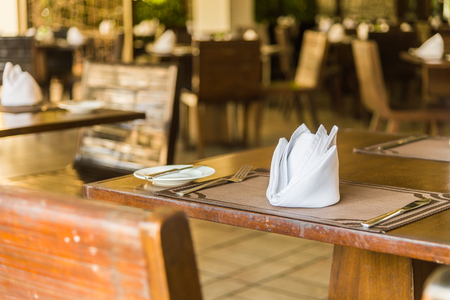 Table dinner setの写真素材